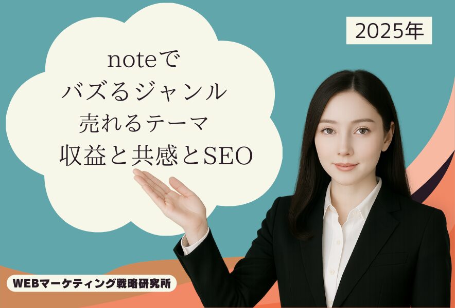 noteで バズるジャンル 売れるテーマ 　収益と共感とSEO
