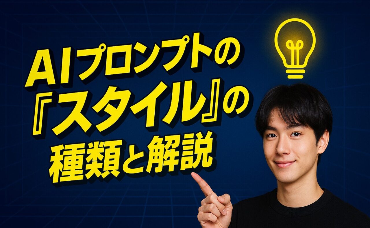 AIプロンプトの「スタイル」の種類と解説：言葉に“服”を着せる技術