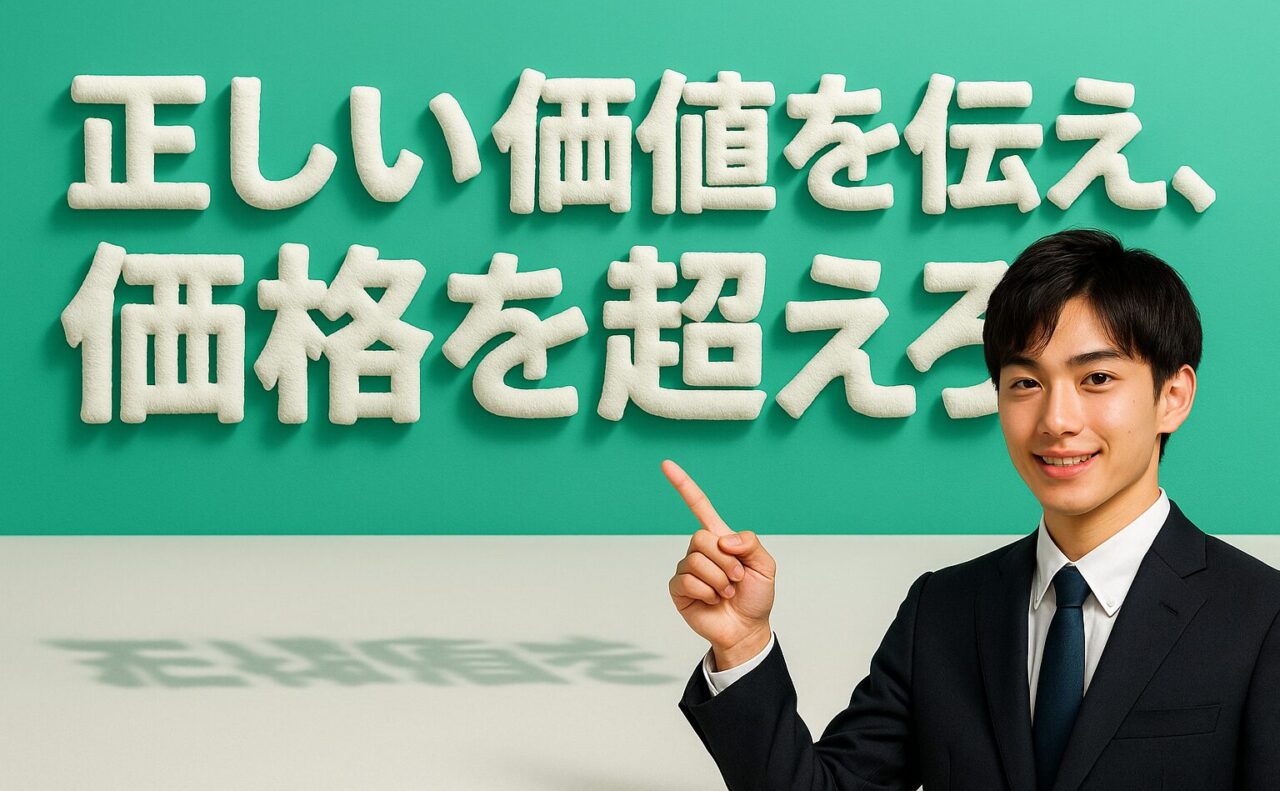 正しい価値を伝え、価格を超えろ